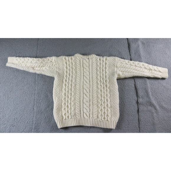 Shamrock Apparel Original Mens S Sweater Cream Wool Cable Knit Ireland Vintage - Picture 2 of 5